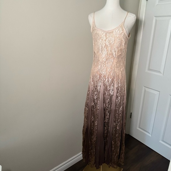 Vintage Fairycore  lace ombré maxi dress M - Picture 2 of 7
